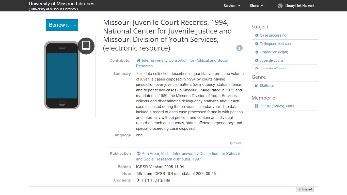 Missouri Juvenile Court Records, 1994 - University of Missouri Libraries